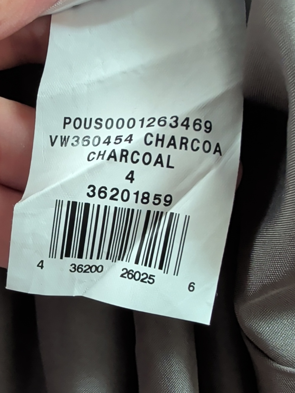 White by Vera Wang Georgette One-Shoulder Charcoal Grey Maxi Bridesmaid Dress - Picture 11 of 11